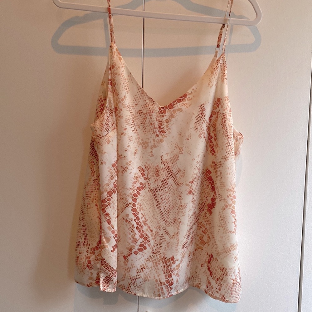 Anthropologiex cupcakes and cashmere snake skin tank